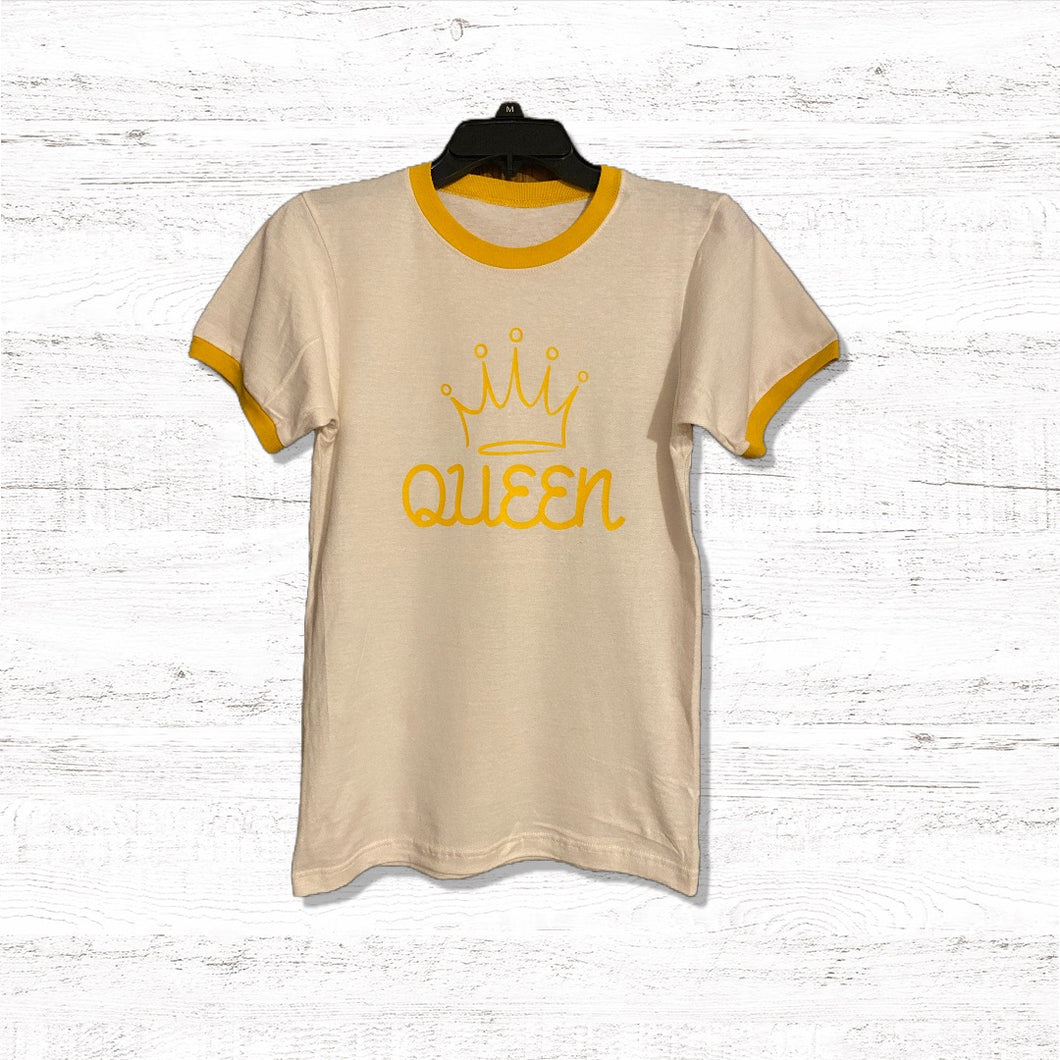 #9to5Queen Mellow Yellow Ringer Shirt