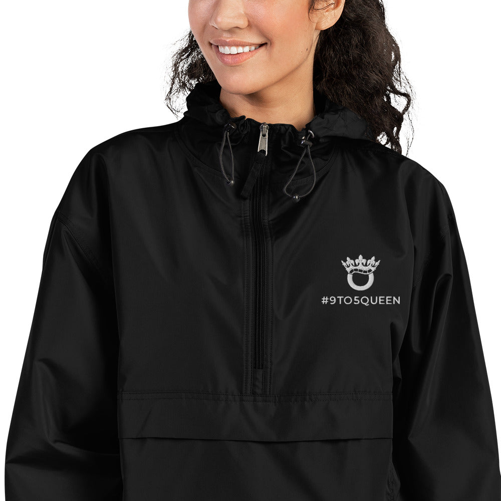 #9to5Queen Embroidered Champion Packable Jacket