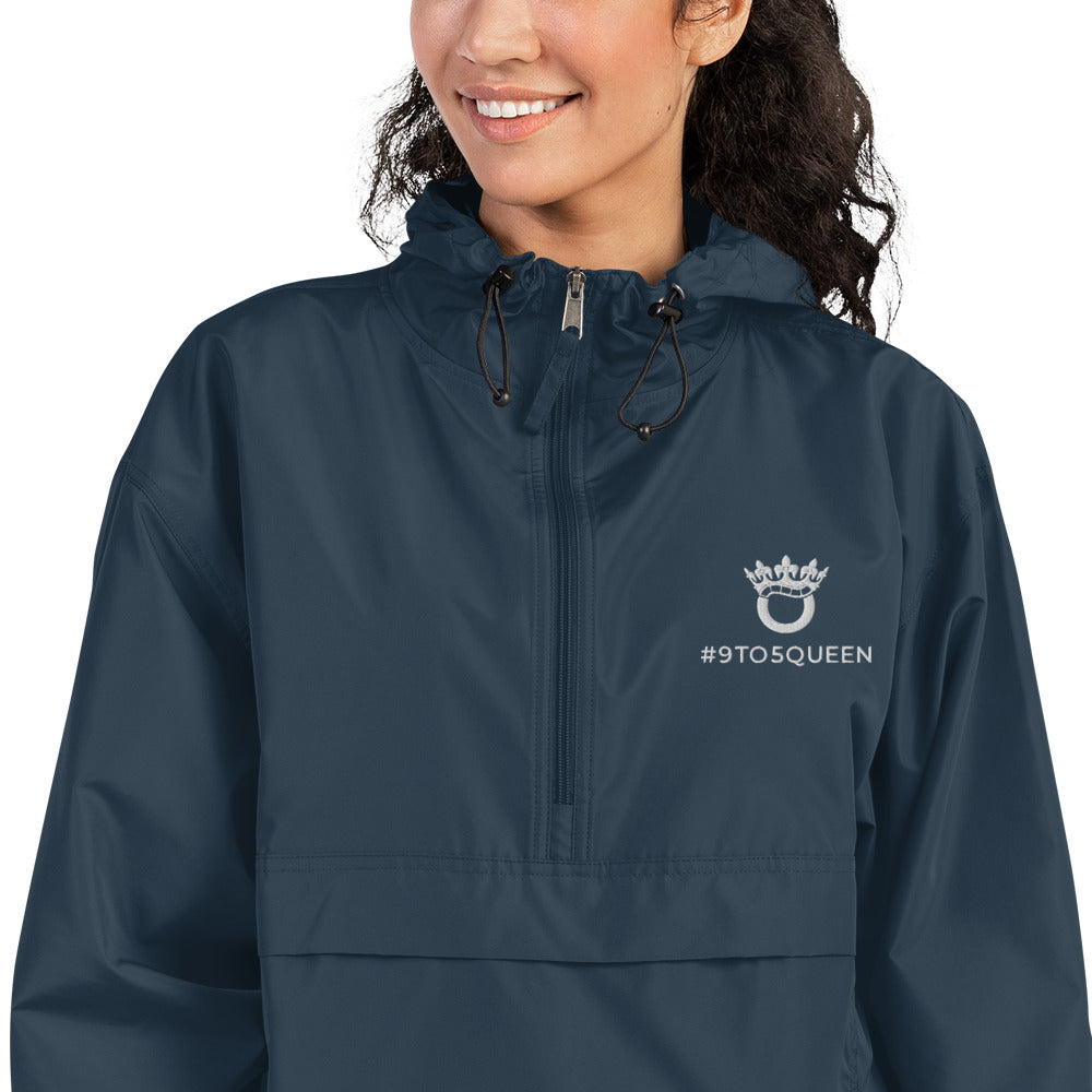#9to5Queen Embroidered Champion Packable Jacket