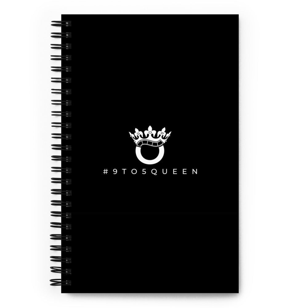 #9to5Queen Spiral notebook